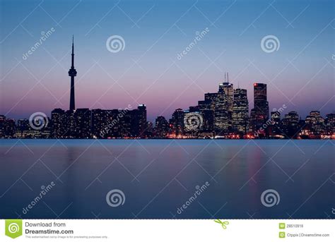 Toronto Skyline Right after Sunset Editorial Photo - Image of city ...