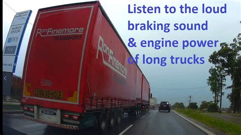 Listen to the loud braking sound & engine power of long trucks (vol. 17 ...