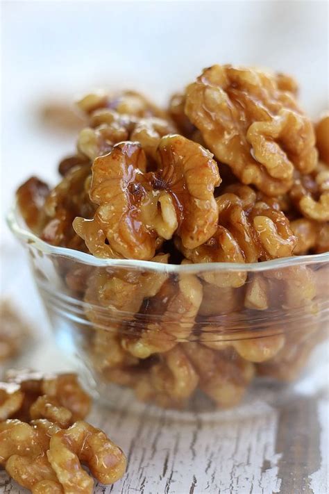 Quick, easy and so delicious, this Candied Walnuts recipe is honey ...