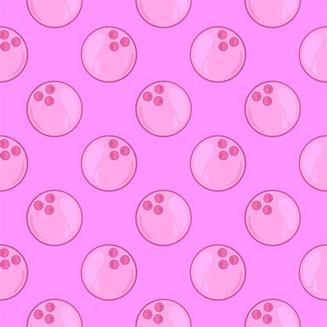 Bowling ball , seamless pattern on a pink background. 13574560 Vector ...