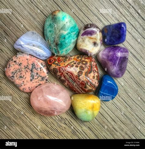 Shiny stone collection Stock Photo - Alamy