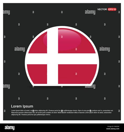 Denmark flag design vector Stock Vector Image & Art - Alamy