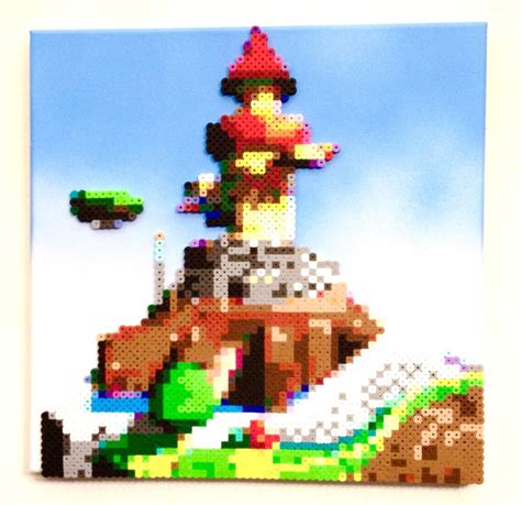 Super Mario 64 Paintings - Perler Bead Guide Photos - Pixel Art Shop