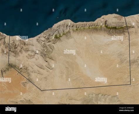 Sanaag, region of Somaliland. Low resolution satellite map Stock Photo ...