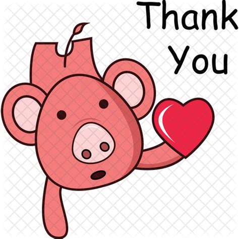 Pig Saying Thank You Icon - Download in Sticker Style