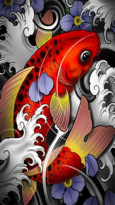 Japanese Koi Fish Art - Koi Fish Art Print Goldfish Japanese Koi Fish ...