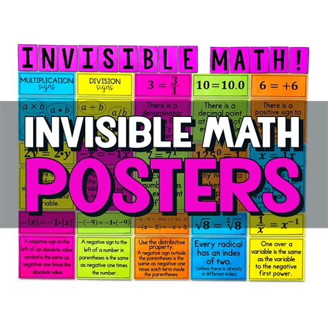 My Math Resources - Invisible Math Posters – Middle School Math ...