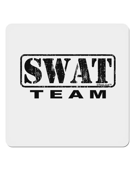 SWAT Team Logo - Distressed 4x4" Square Sticker 4 Pieces - Davson Sales