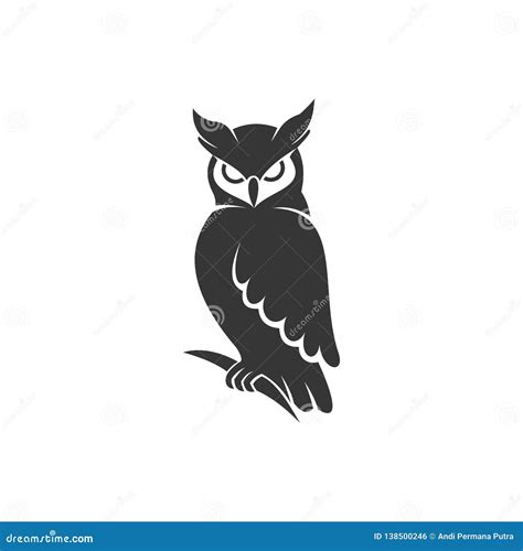 Owl Logo Vector Black Design Stock Vector - Illustration of beak ...