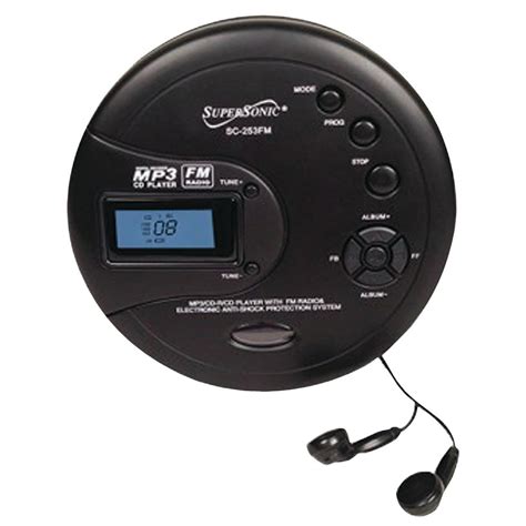 Supersonic SC-253FM Personal MP3/CD Player with FM Radio - Walmart.com ...