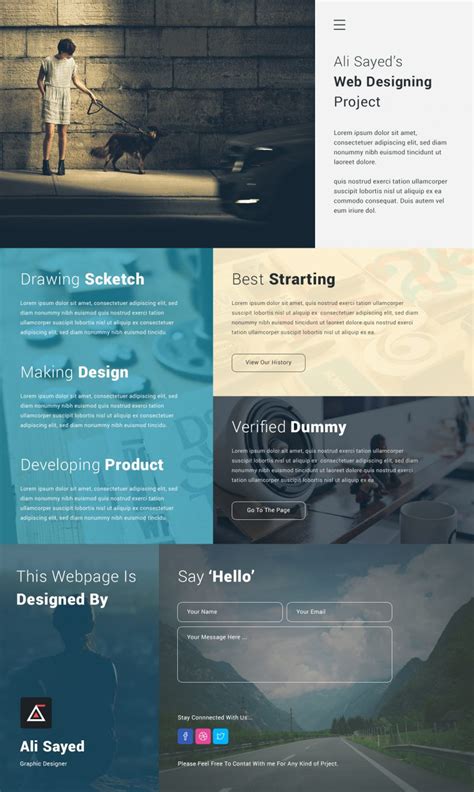 Free Creative Corporate Website Design Template PSD at FreePSD.cc