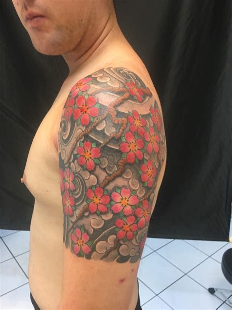 Cherry Blossom Half-Sleeve, By Adam at 434 Tattoo, Honolulu HI : r/tattoos