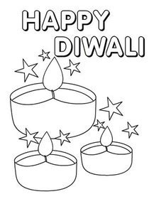 Free Printable Diwali Coloring Cards Cards, Create and Print Free ...