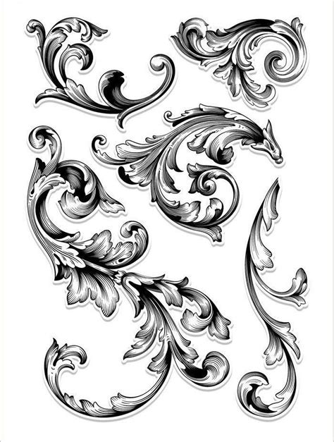 Pin by Cindy Gregory on Leathercraft Design | Baroque tattoo, Filigree ...