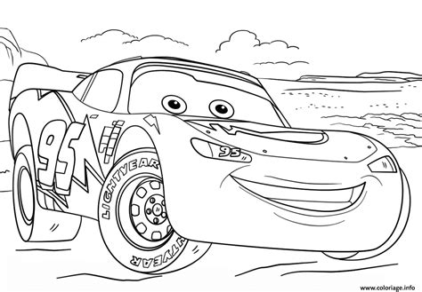 Coloriage Lightning Mcqueen From Cars 3 2 Disney Dessin Cars à imprimer