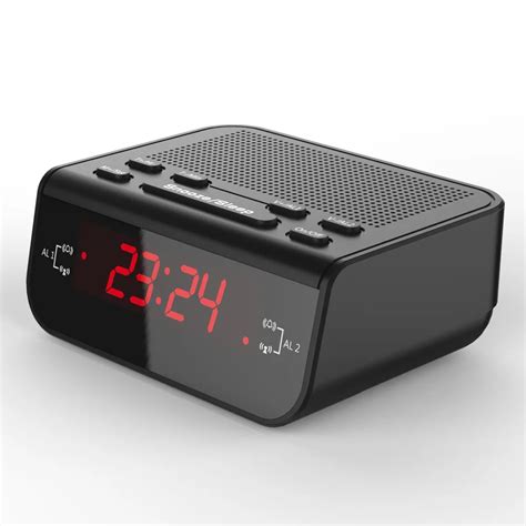 Modern Design Compact Digital Alarm Clock FM Radio with Dual Alarm ...