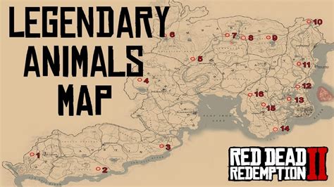 Red Dead Redemption 2 Legendary Animal Map - Vector U S Map