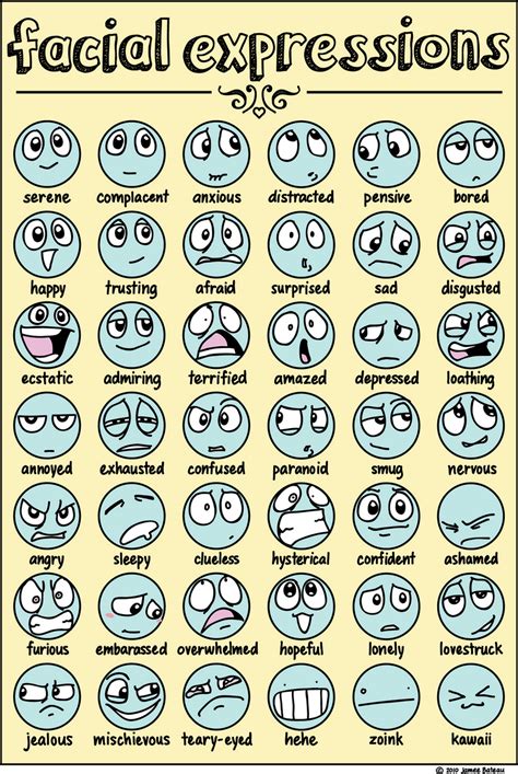 Facial Expressions Poster by JameeBateau on DeviantArt