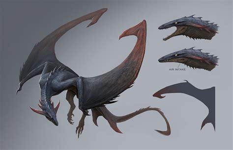 Flying Wyvern Concept design by Joseph Lin | Creature concept art ...