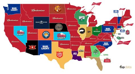 The Most Popular Beer Brands In Every State, Mapped - Vivid Maps