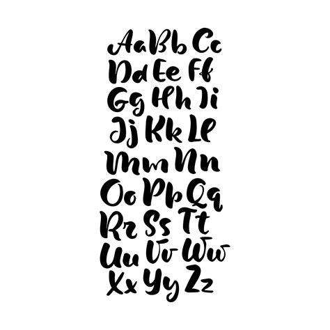 Alphabet In Script Font