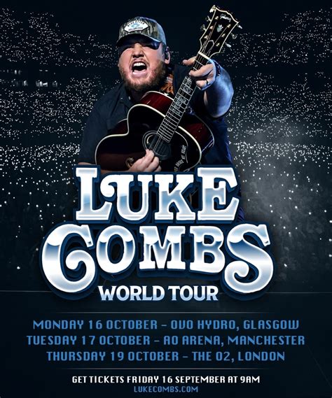 Luke Combs - World Tour 2023 - 26 August 2023 - RAC Arena - Event/Gig ...