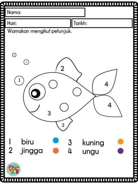 Aktiviti Mewarna Bahasa Melayu Buku Mewarna Abc Dan 123 Dalam Bahasa ...