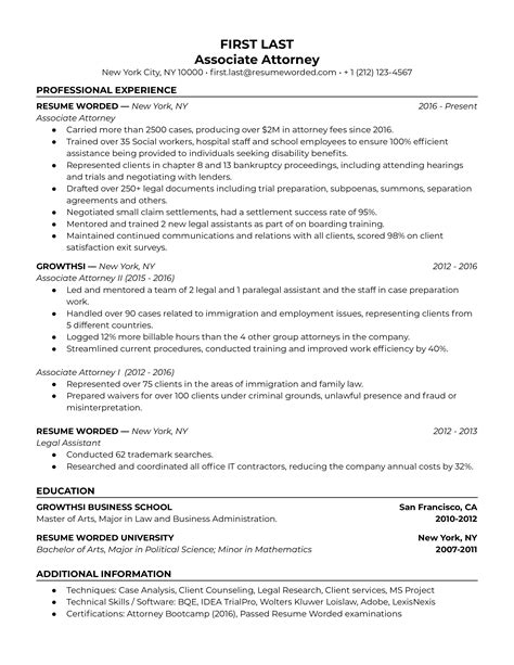 19 Attorney Resume Examples for 2024 | Resume Worded