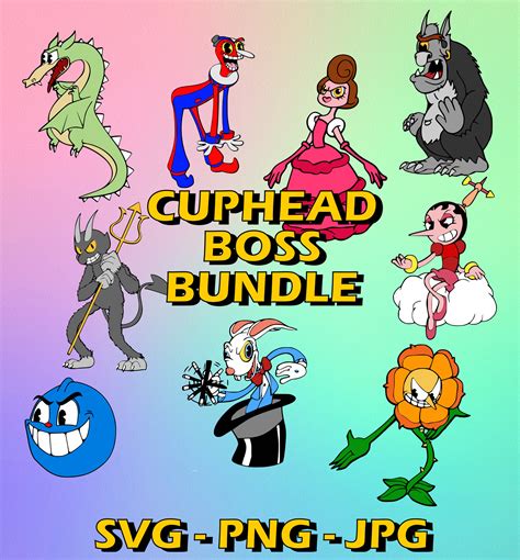 Cuphead Bosses SVG Bundle - Etsy