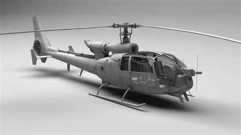 Gazelle Warrior Helicopter 3d Model