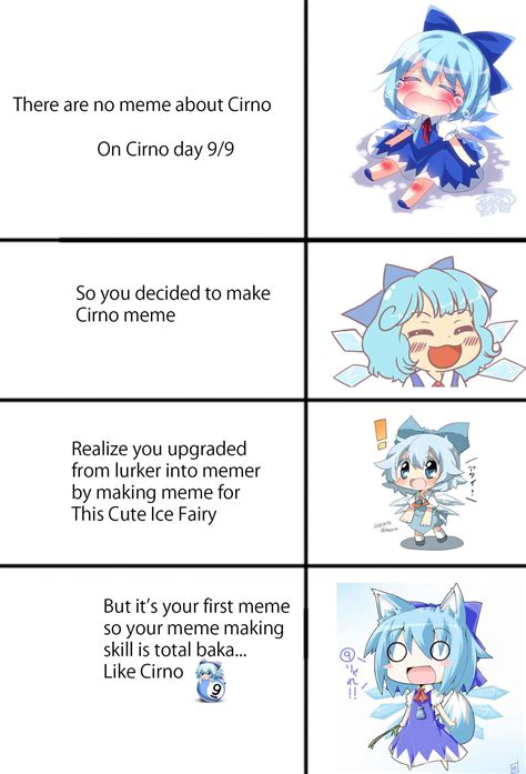 Touhou Cirno Meme I stop and catch your breath in a kiss i squeeze your ...