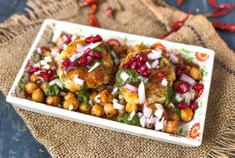 Achari Chole Aloo Tikki Chaat Recipe by Archana's Kitchen