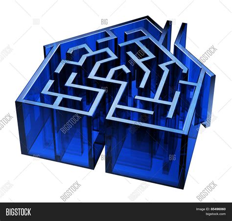 Blue Glass House Maze Image & Photo (Free Trial) | Bigstock