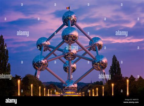 Atomium building in Brussels Belgium Stock Photo, Royalty Free Image ...