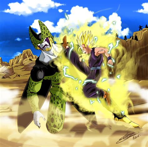 Gohan Vs Cell by ChibiDamZ on DeviantArt