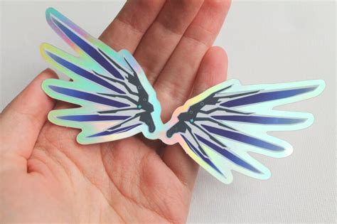 Mercy Holographic Wings Sticker | Etsy