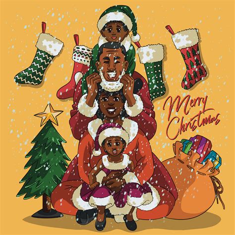 Download Black Family Christmas Pictures 1946 x 1946 | Wallpapers.com