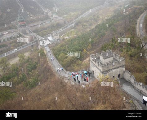 great wall of china aerial view Stock Photo - Alamy