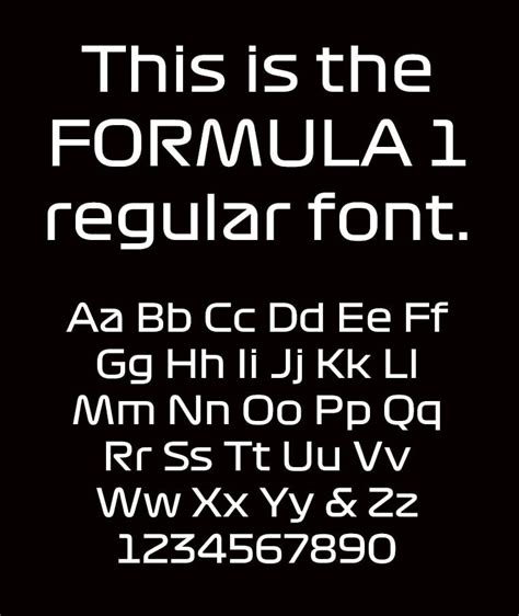 Formula 1 and F1 Fonts Free Download: F1 Regular, F1 Turbo, F1 Torque