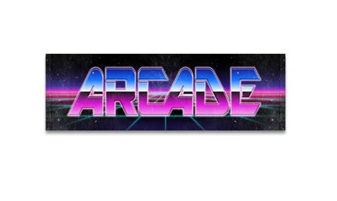 ARCADE SIGN – NEON STYLE RETRO 80s