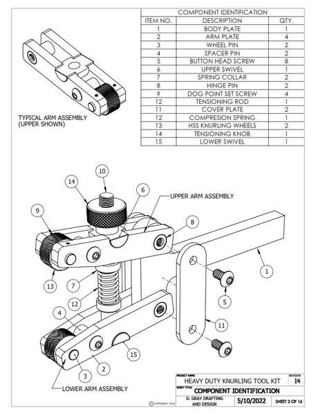 Heavy Duty Knurling Tool Complete Kit – D. Gray Drafting and Design