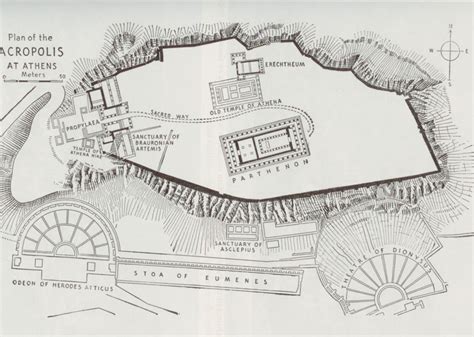 Map and Synopsis: Ancient Acropolis & Parthenon Athens Greece 2