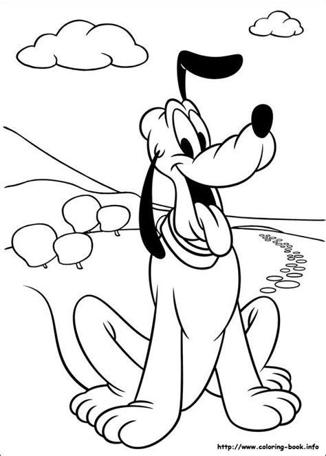 Pluto coloring picture | Disney coloring pages, Cartoon coloring pages ...