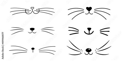 White Cat Squished Face Clipart