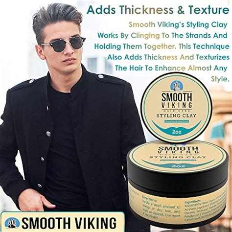 Smooth Viking Hair Clay Men - Non-Greasy Styling Matte Finish And ...