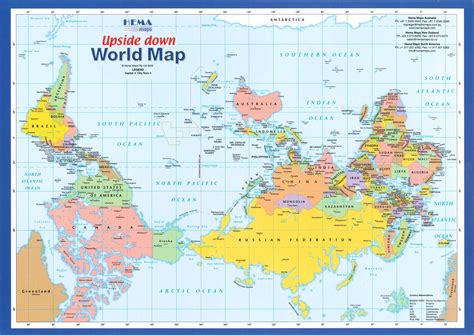 Upside-Down Map of the World - an alternative perspective [3508x2480 ...