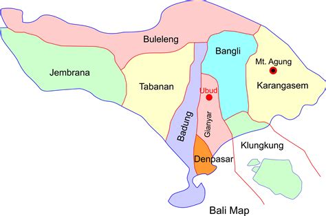 Bali Regency Map Fabulousubud.com