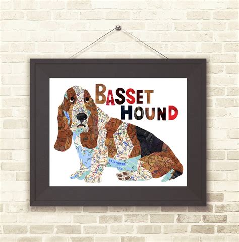 Basset Hound Dog/basset Hound Dog Art/basset Hound Dog Art Print - Etsy