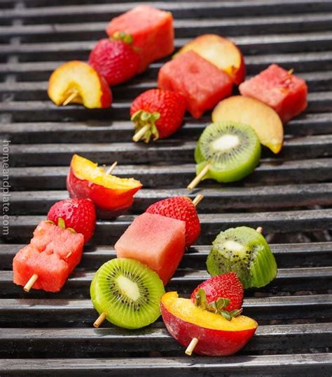 Grilled Fruit Kabobs (Easy Summer Recipe) - Home & Plate