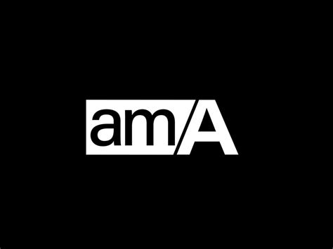 AMA Logo and Graphics design vector art, Icons isolated on black ...